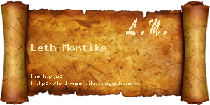Leth Montika névjegykártya